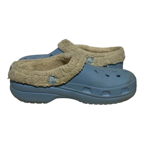 Crocs Classic Lined Clog Pastel Blue Youth Size 5 / Women's 7 Slip On Comfort - Picture 8 of 9